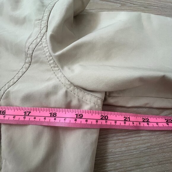 🤎!Tommy Hilfiger Lightweight Belted Jacket Sz M tan khaki utility jacket 🤎 - Picture 12 of 14